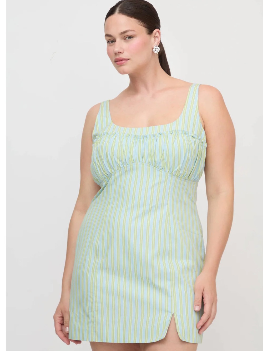 Hill House Home The Eviana Dress in Blue/Green Stripe Size XL - Picture 5 of 8